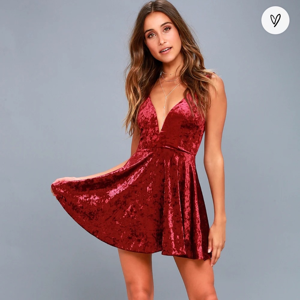 Burgundy Skater Dress